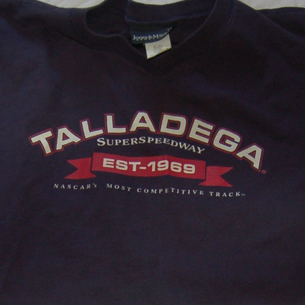 Vintage Talladega Speedway Men's blue long sleeve t shirt